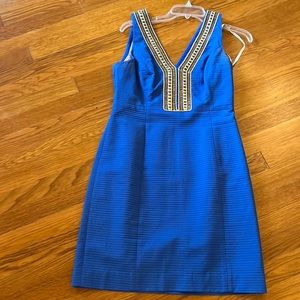 Lilly Pulitzer shift dress with beaded detail.